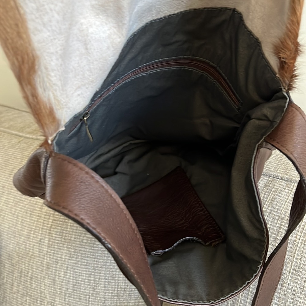 NWT moo moo designs Hairon Front Flap Crossbody /Shoulder Satchel - Picture 6 of 8